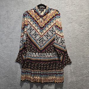 Laundry by Shelli Segal Womens Pleated Dress Sz M Artsy Boho Preppy Academia